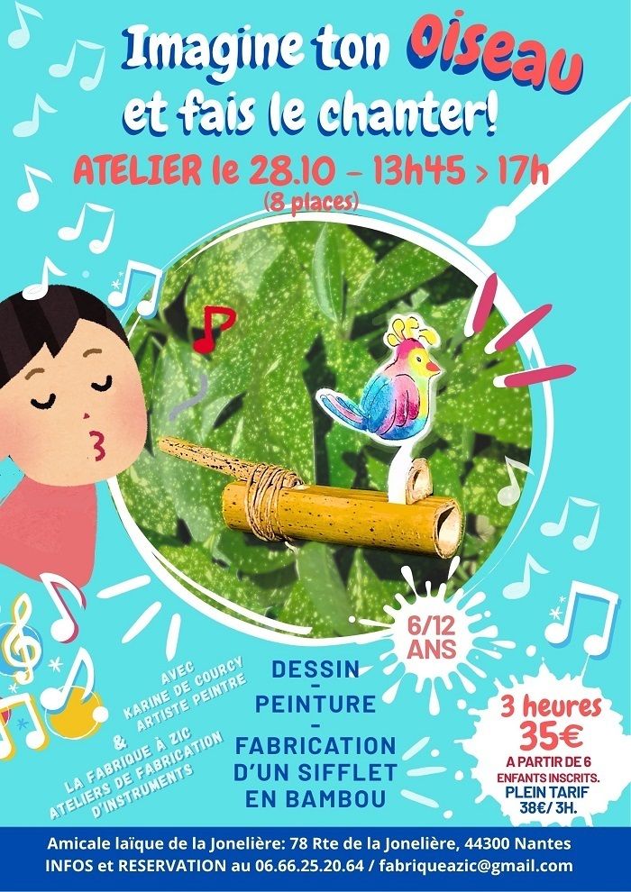 Atelier enfants : Imagine ton oiseau et fais-le chanter !