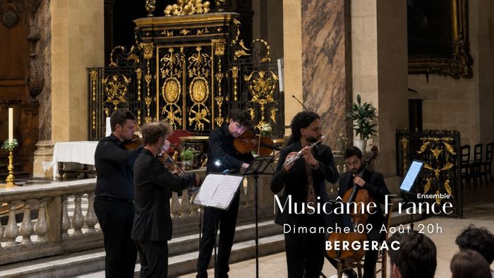 Affiche — Concert à Bergerac : Ravel, Debussy, Kreisler, Cantemir, Mozart, Bach, Piazzolla, Vivaldi
