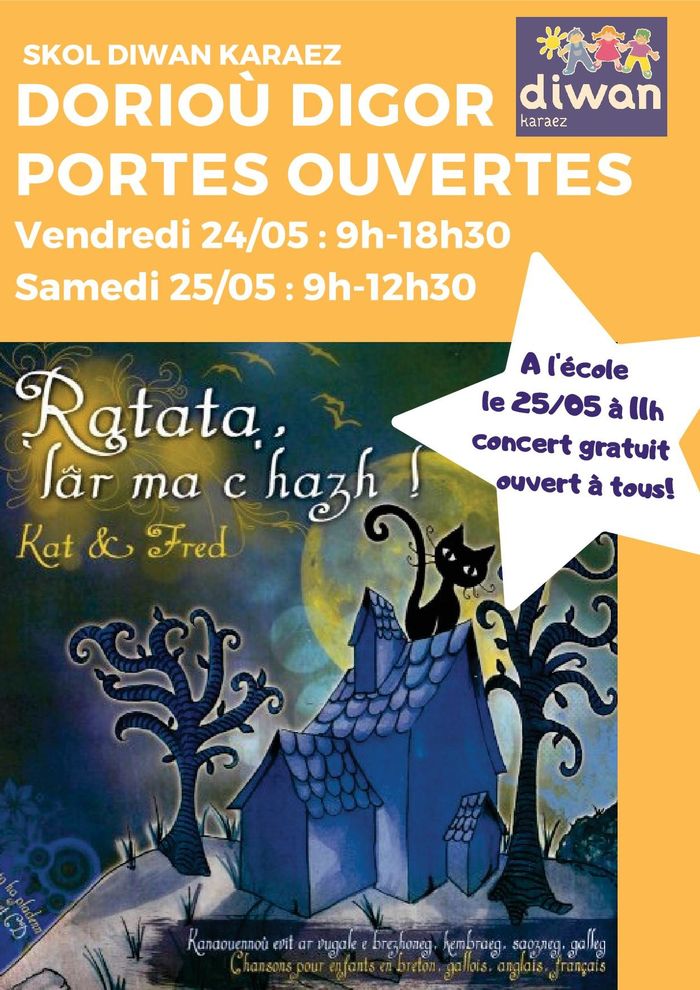 Portes ouvertes de l'école Diwan de Carhaix et concert pour les enfants