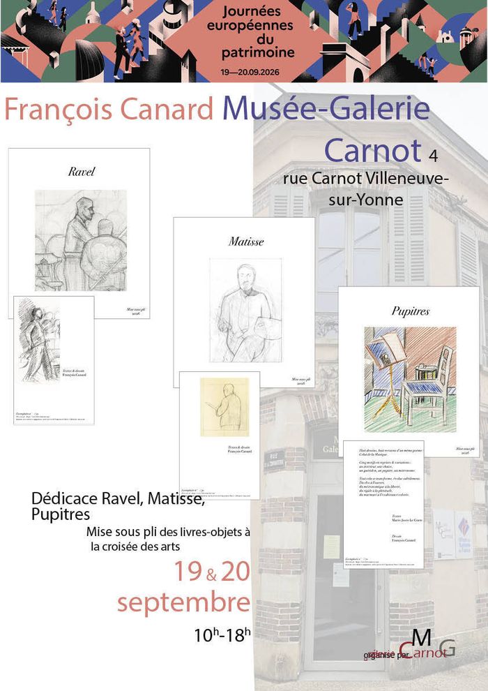 Dédicace par François Canard de Mise sous pli : Ravel, Matisse, Pupitres