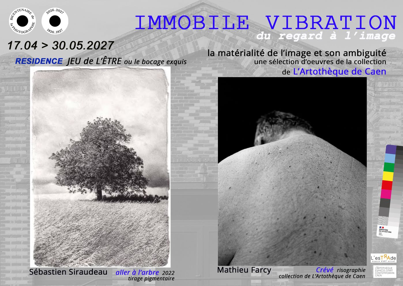 IMMOBILE VIBRATION 
           « Du Regard à l’Image » Fin de résidence/Exposition                  Sébastien Siraudeau  et L'Artothèque de Caen