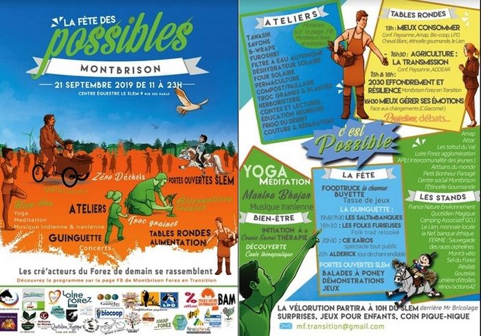 (festival) Fête des Possibles au SLEM de Montbrison, et vélorution