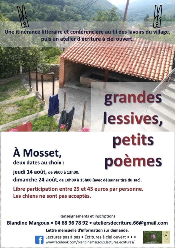Grandes lessives, petits poèmes • Déambulation & Atelier d'écriture en plein air