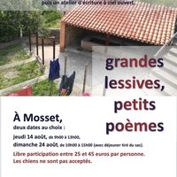 Grandes lessives, petits poèmes • Déambulation & Atelier d'écriture en plein air