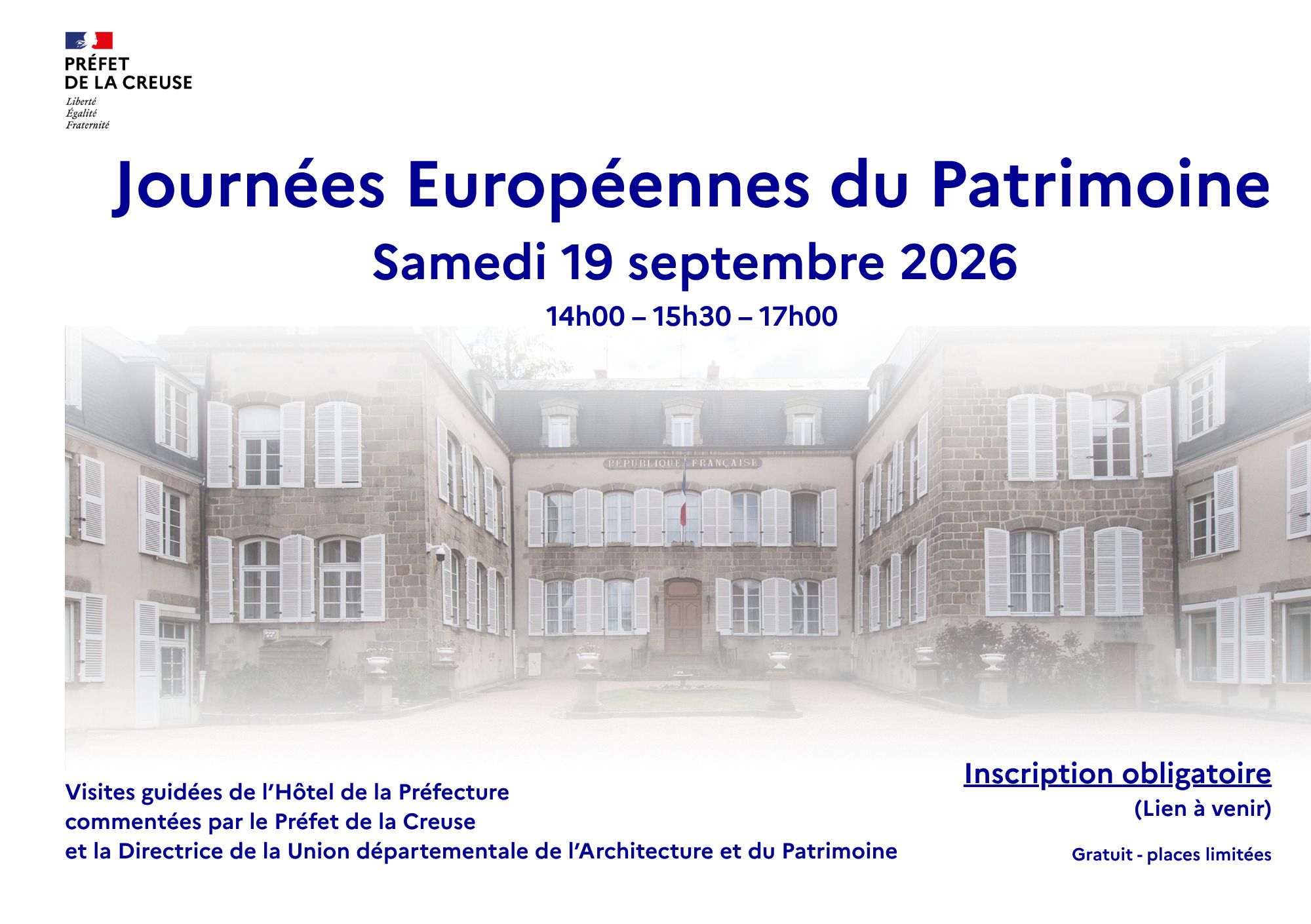 Visite de l'Hôtel de la préfecture de la Creuse