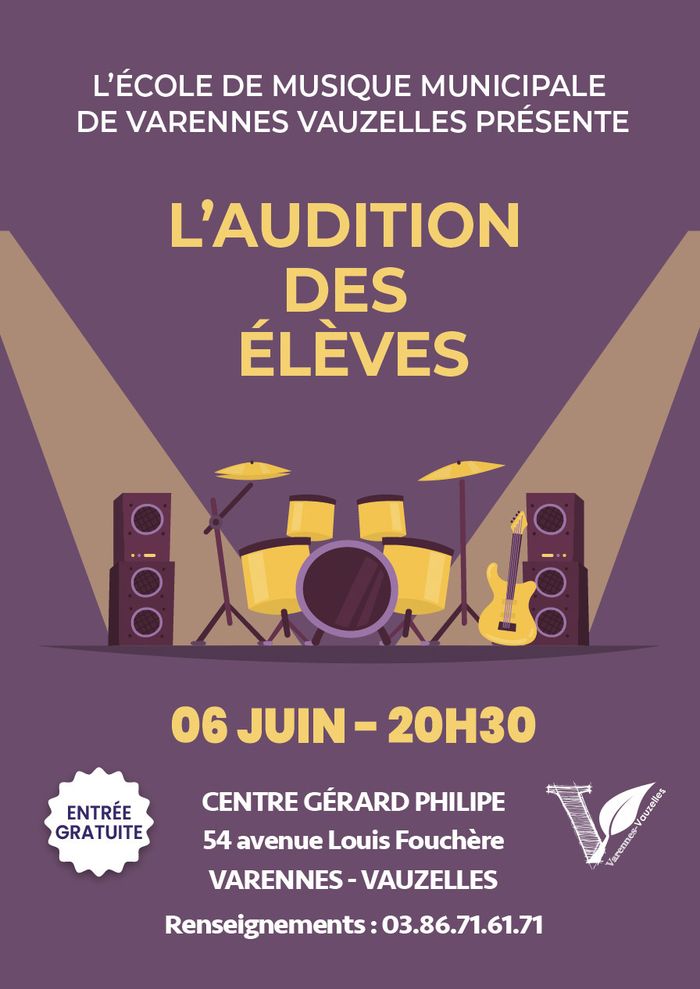 Audition des élèves de l’École de musique municipale 🎶