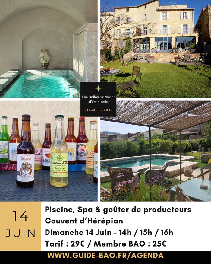 Piscine & Spa & limonades au Couvent d'Hérépian