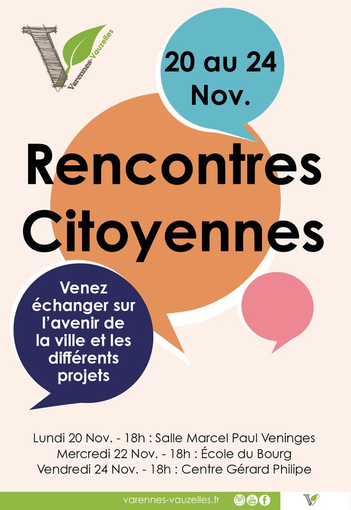 Rencontres citoyennes - Du 20 au 24 Novembre