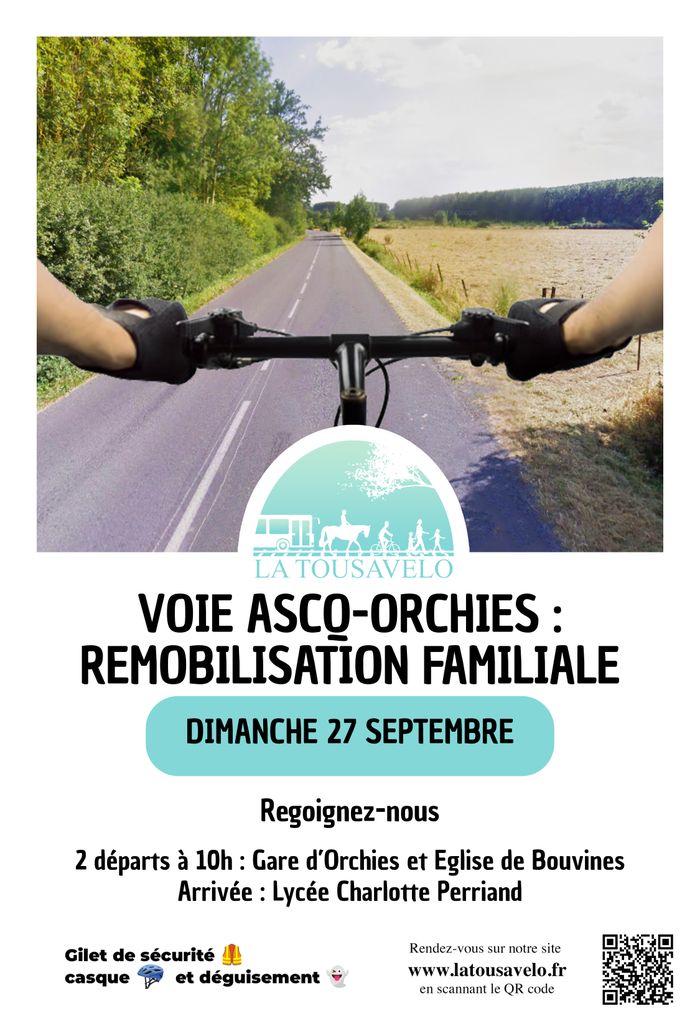 Remobilisation à vélo au départ d'Orchies ou Bouvines