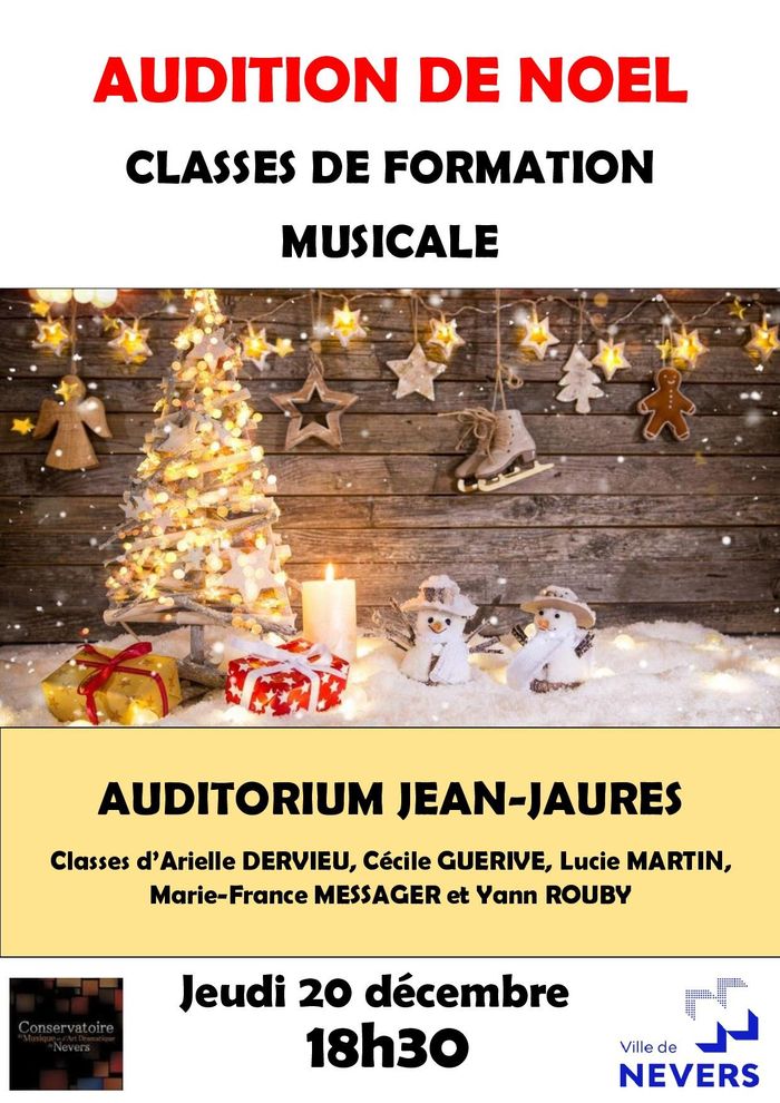 Audition de Noel - Classes de Formation Musicale