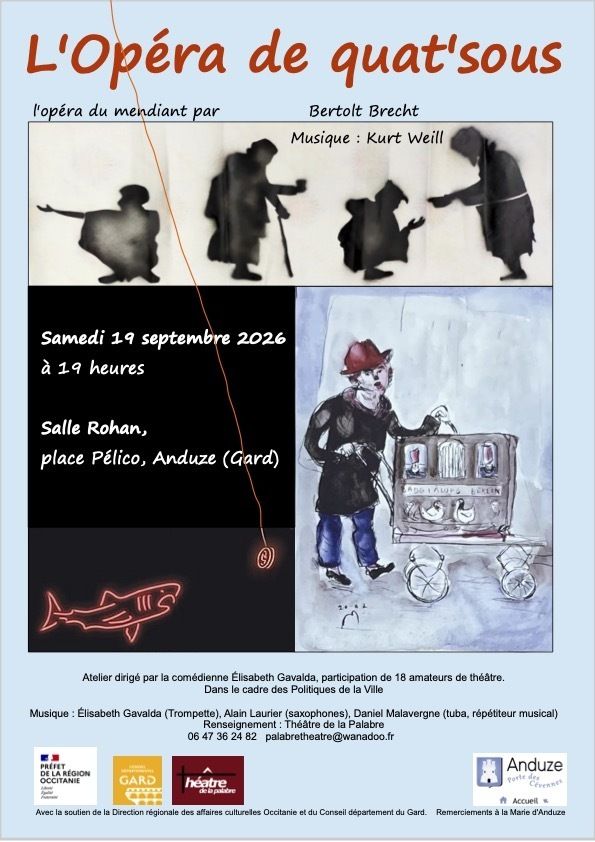 Affiche — L'opéra de quat'sous. Brecht/Weill