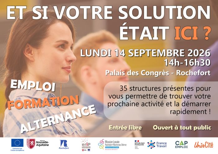 Forum pour décrocher une activité concrète et rapide. 35 structures présentes pour vous proposer des emplois, des formations et toutes autres activités.