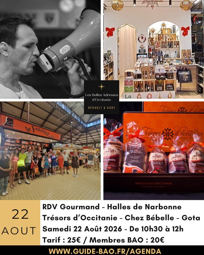 RDV Gourmand dans les Halles de Narbonne avec dégustation