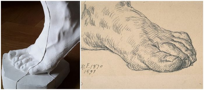 Modelage & dessin : le pied
