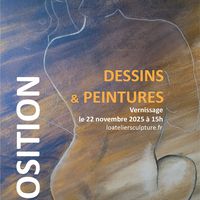 Exposition "NUE" Simplement féminin - Peintures & Dessins de Laurence Meslin - Hommage rendu aux femmes à Lo Atelier, Prats de Mollo La Preste.