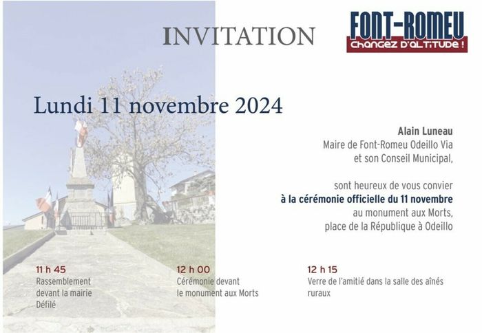 Cérémonie Officielle du 11 novembre