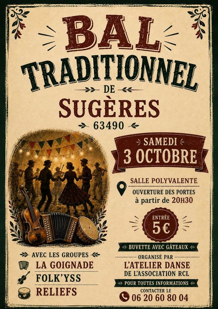 Affiche, BAL Traditionnel de Sugères