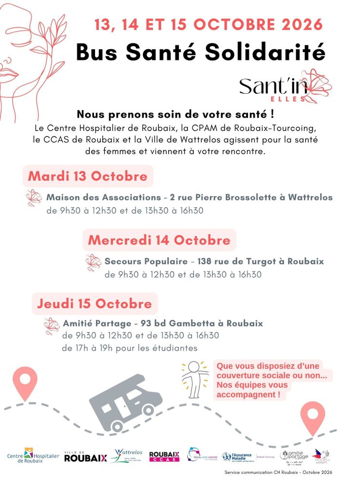 Bus Santé Solidarité - Sant'in Elles - Octobre Rose