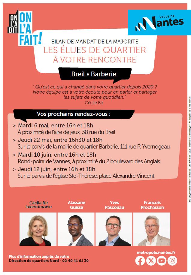 Les élues et élus de quartier à votre rencontre