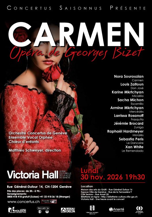Opéra Carmen de Bizet – Orchestre Concertus; Ensemble Vocal Orphée; Chœur d’enfants; Matthieu Schweyer, direction