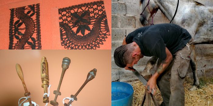 Découvrez les savoir-faire des artisans : démonstration de dentelle aux fuseaux et  maréchalerie.