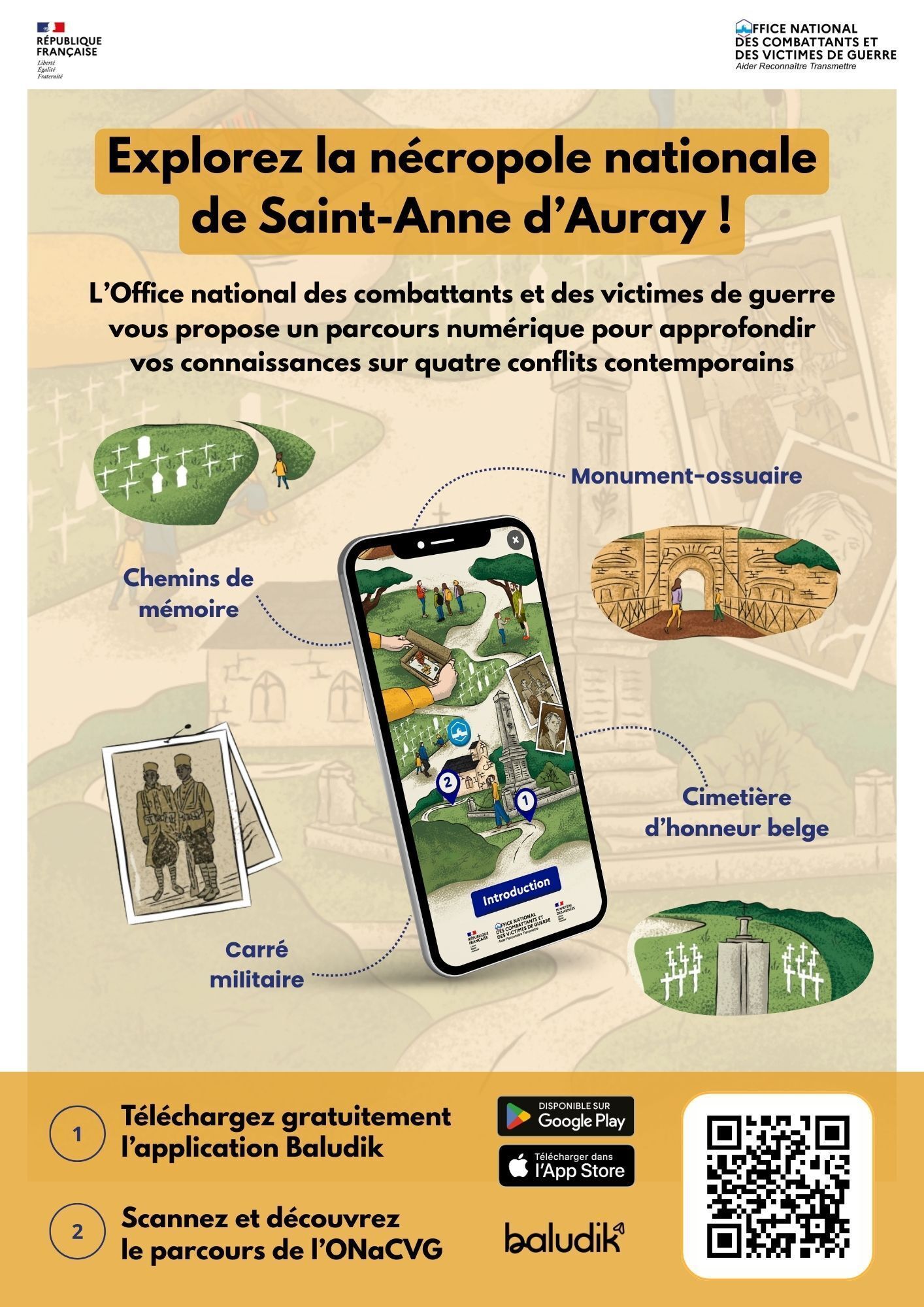 Parcours Baludik : À la découverte de la nécropole nationale de Sainte-Anne d’Auray
