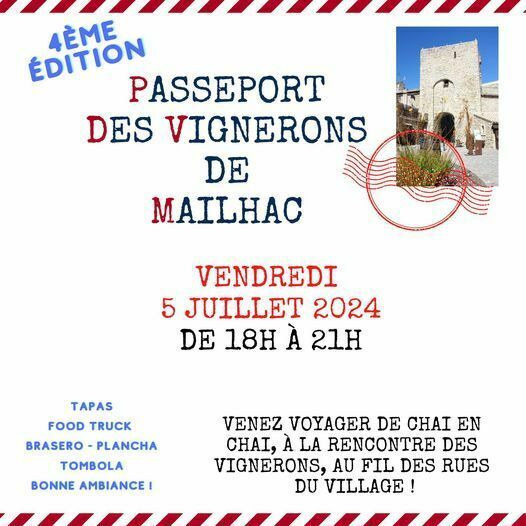 4ème édition: Passeports des vignerons de Mailhac