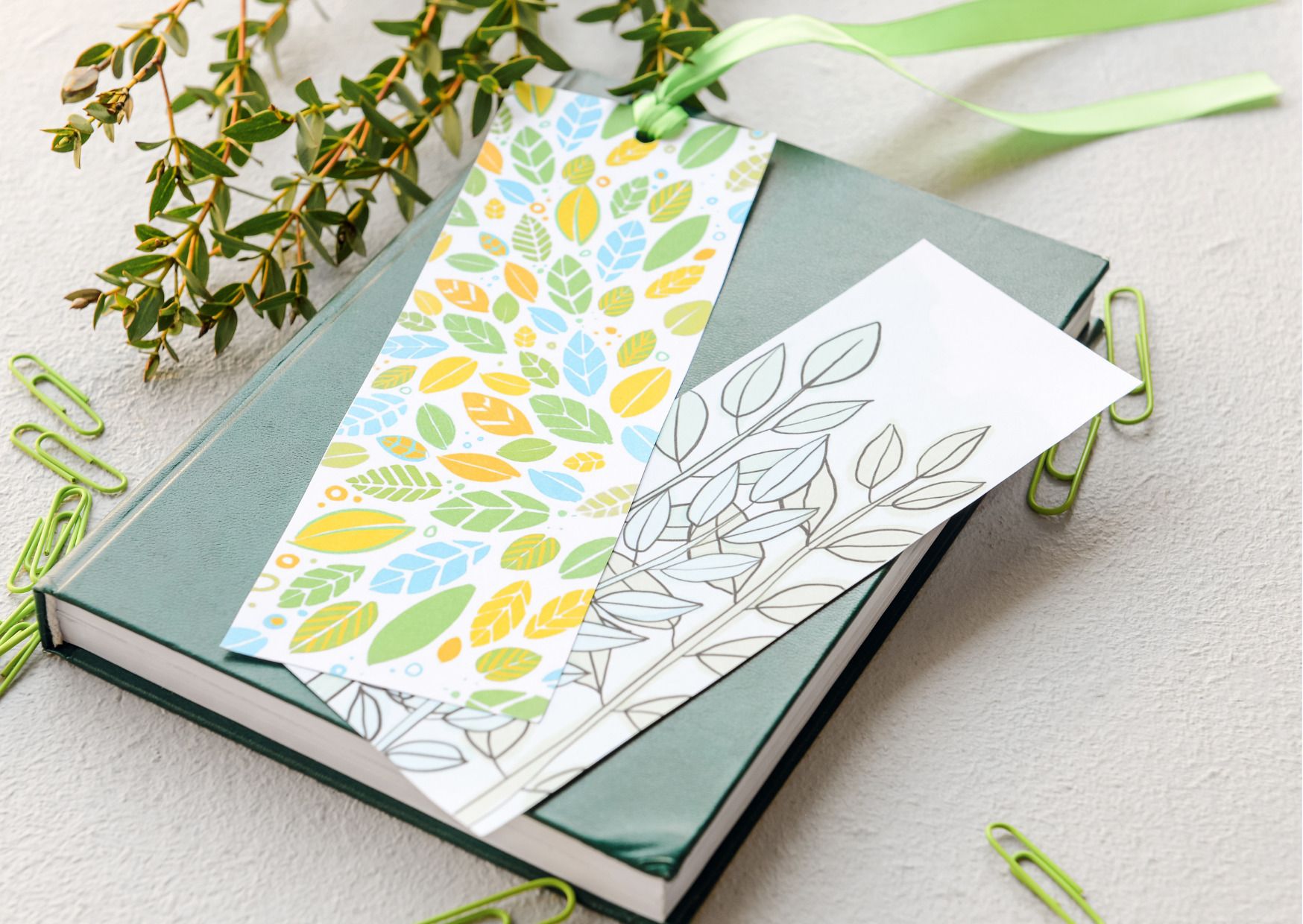Marque-page floral
