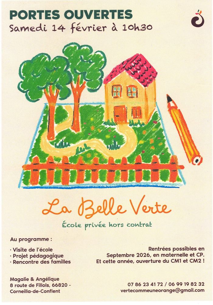 Portes Ouvertes de l’école La Belle Verte – 14 février 2026