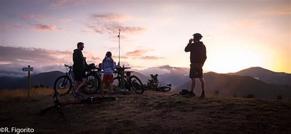 Balade VTT au coucher du soleil