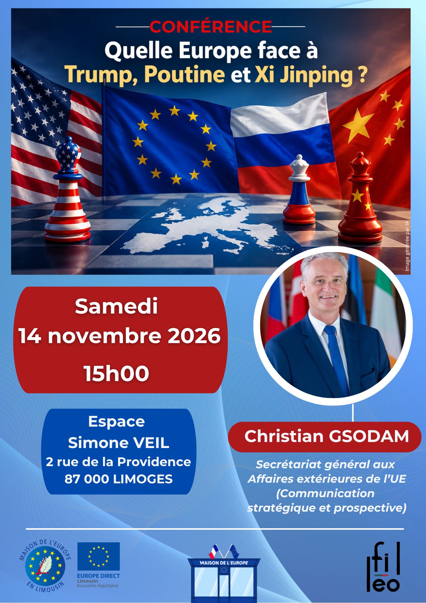 Conférence « Quelle Europe face à Trump, Poutine et Xi Jinping ? »