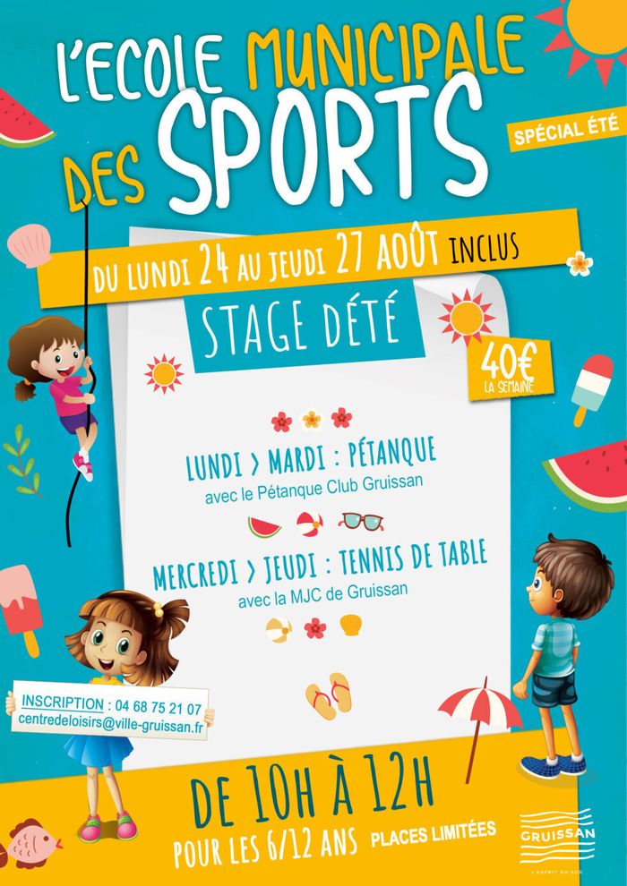 Stage d’été école municipale des sports