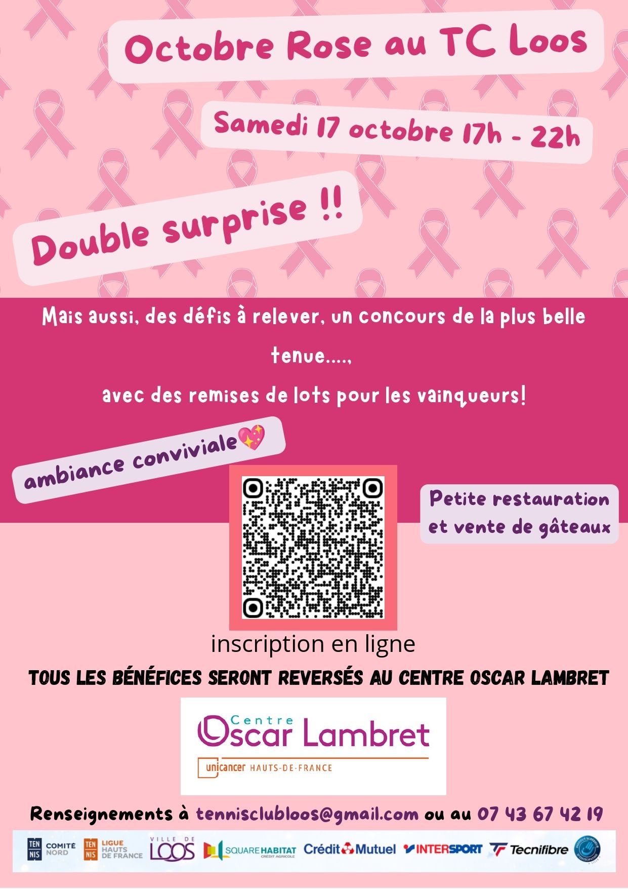 Octobre Rose au Tennis Club de Loos