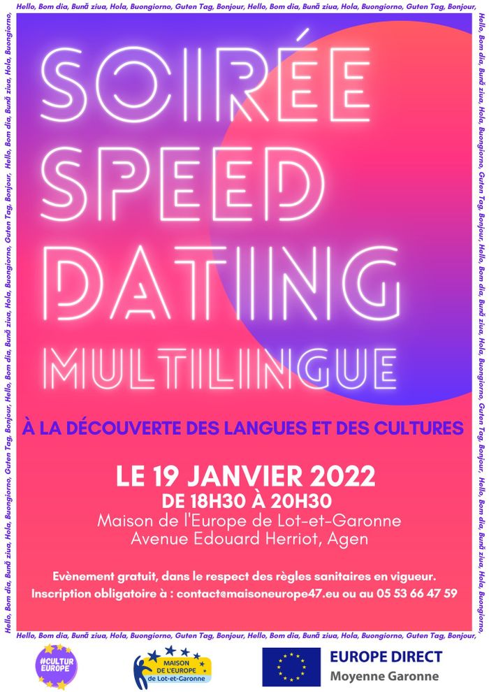 Soirée speed dating multilingue
