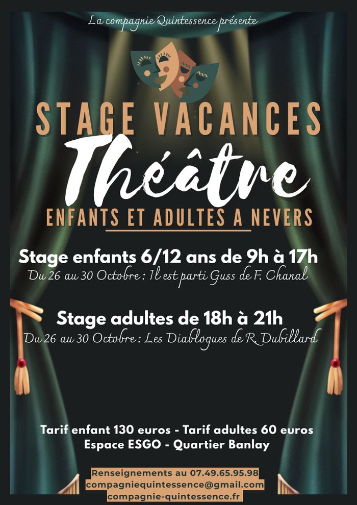 Stage de théâtre Vacances de Toussaint