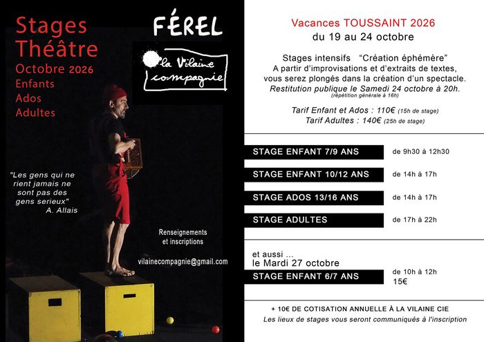 Stages de théâtre