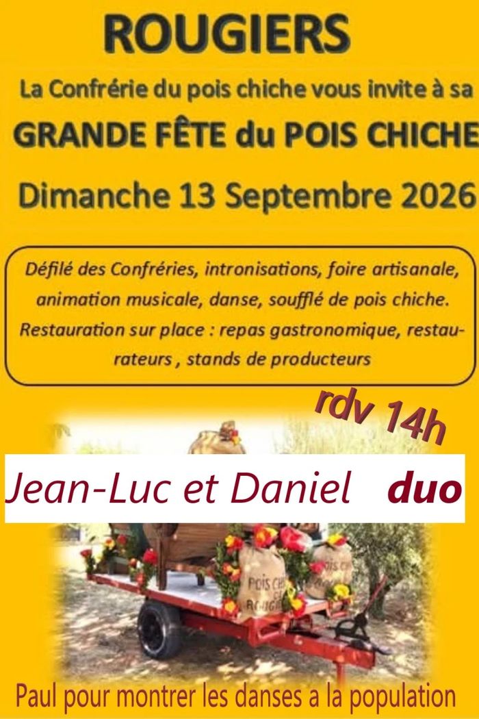 Affiche, Fête du pois chiche à Rougiers