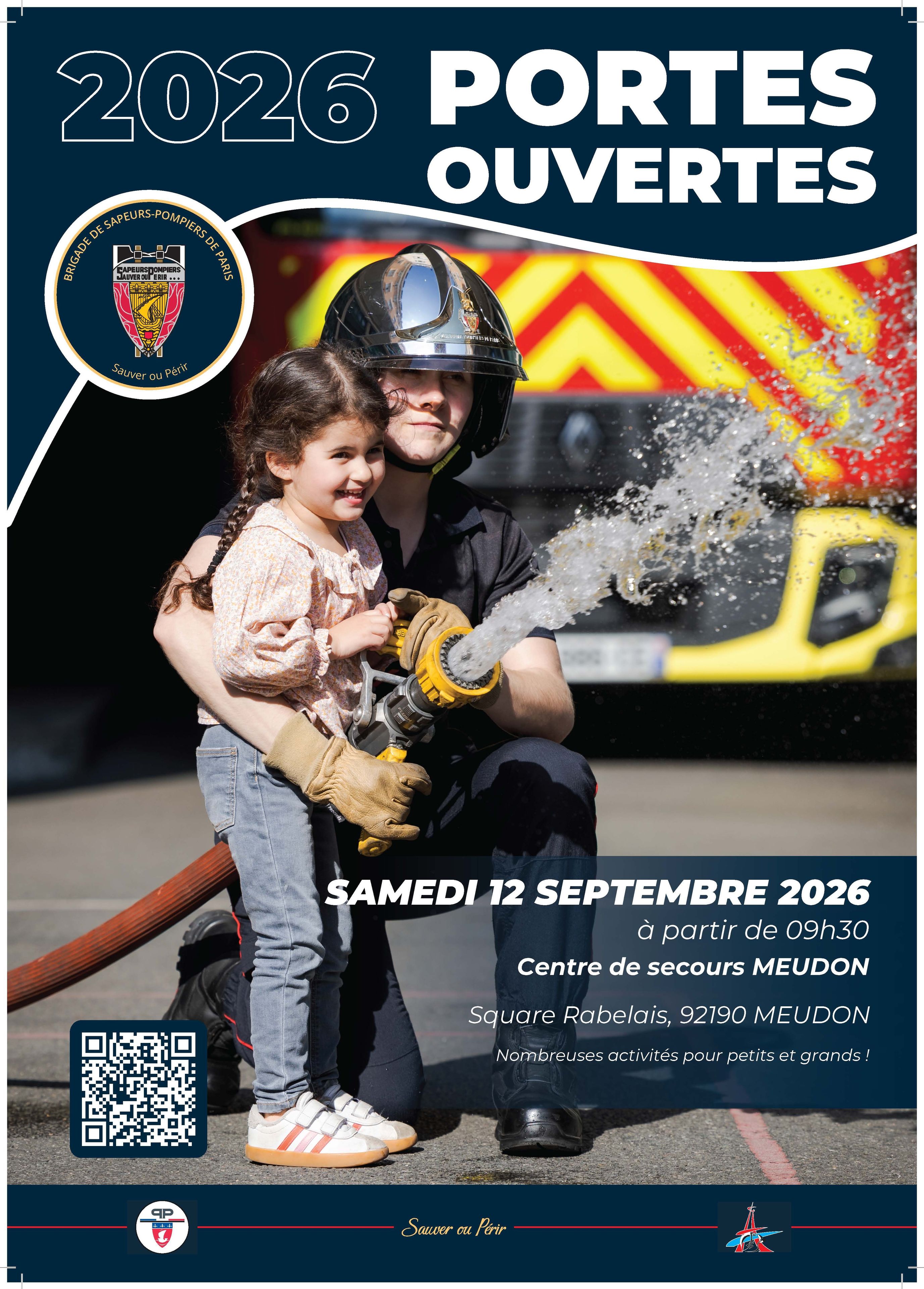 Porte ouverte de la caserne de pompiers