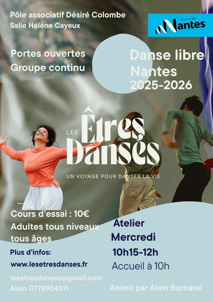 Les Êtres Dansés - Danse libre et intuitive - Groupe continu