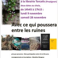 "Avec ce qui poussera entre les ruines" • Atelier d'écriture
