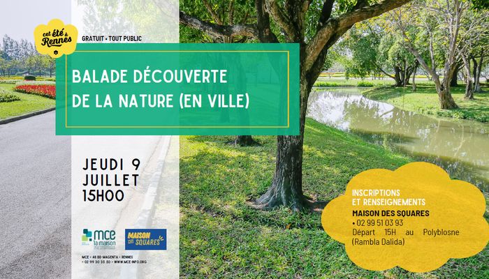 Visuel de l'événement Balade nature découverte de la nature (en ville au Blosne)