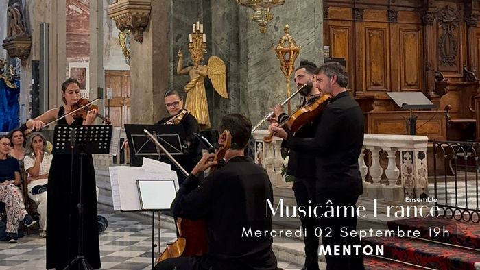 Affiche — Concert à Menton: Ravel, Bach, Vivaldi, Cantemir, Rachmaninov, Puccini, Saint-Saëns