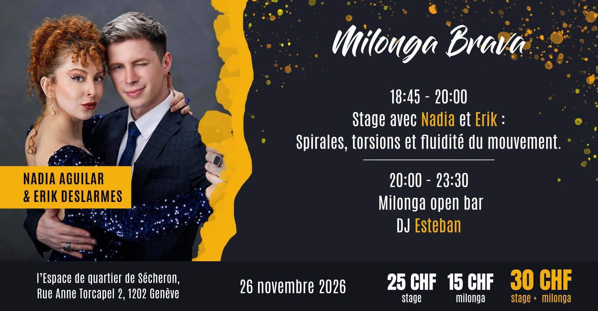 Milonga Brava avec Nadia Aguilar & Erik Deslarmes