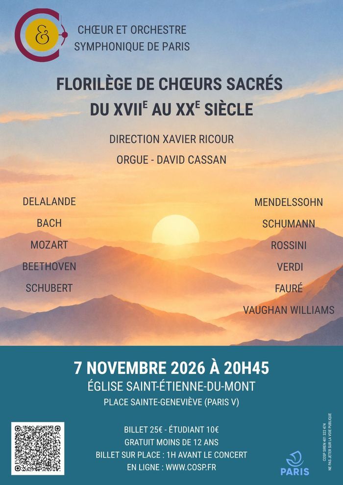 Florilège de chœurs sacrés du XVIIème au XXème siècle