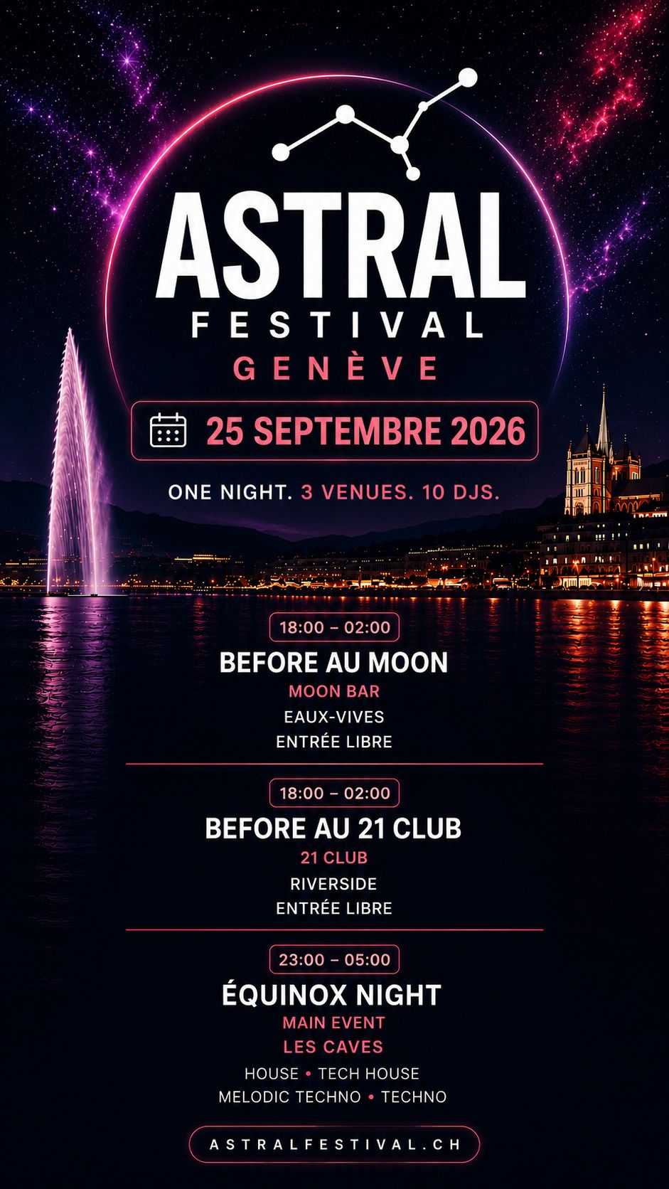 ASTRAL FESTIVAL GENEVA – 4 EVENTS