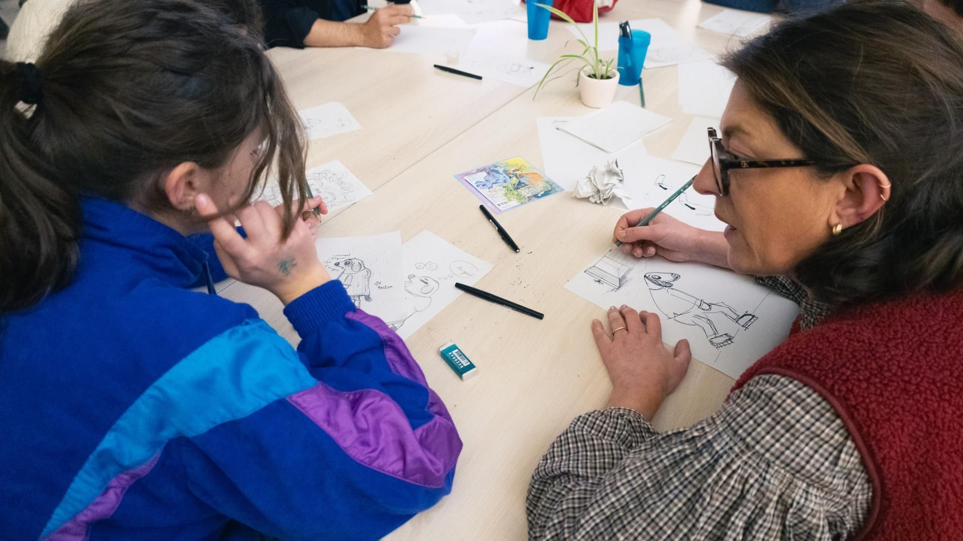 Création d'une fresque collective en Bande Dessinée avec l'Atelier Pepe Martini