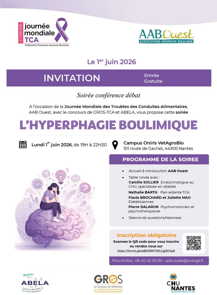 Soirée conférence débat : l'hyperphagie boulimique