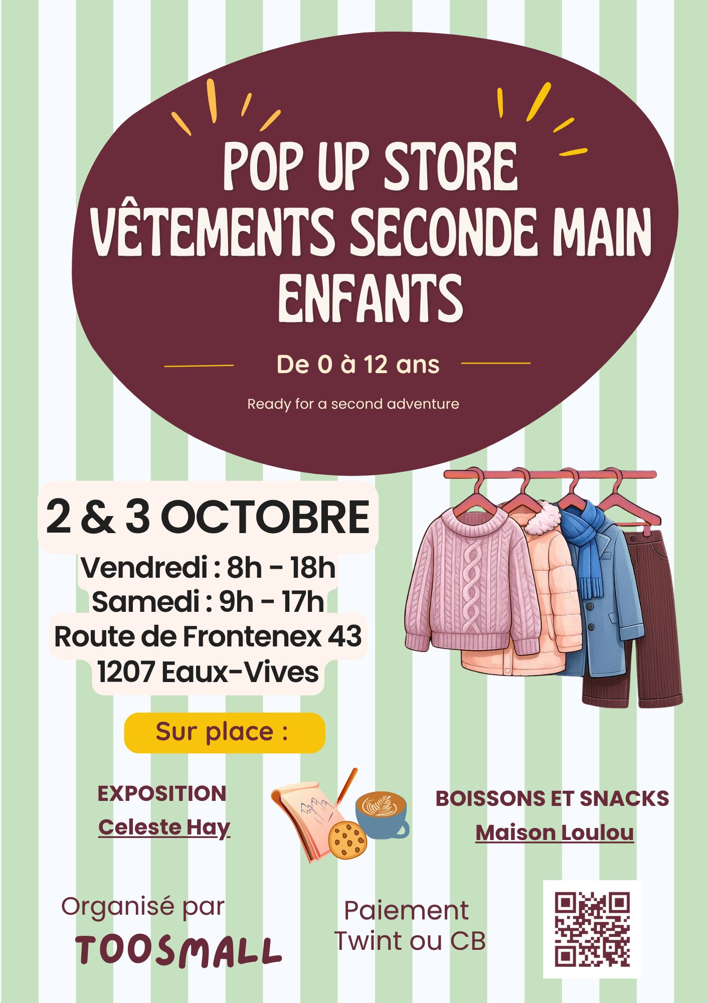 POP-UP STORE VÊTEMENTS SECONDE MAIN ENFANTS