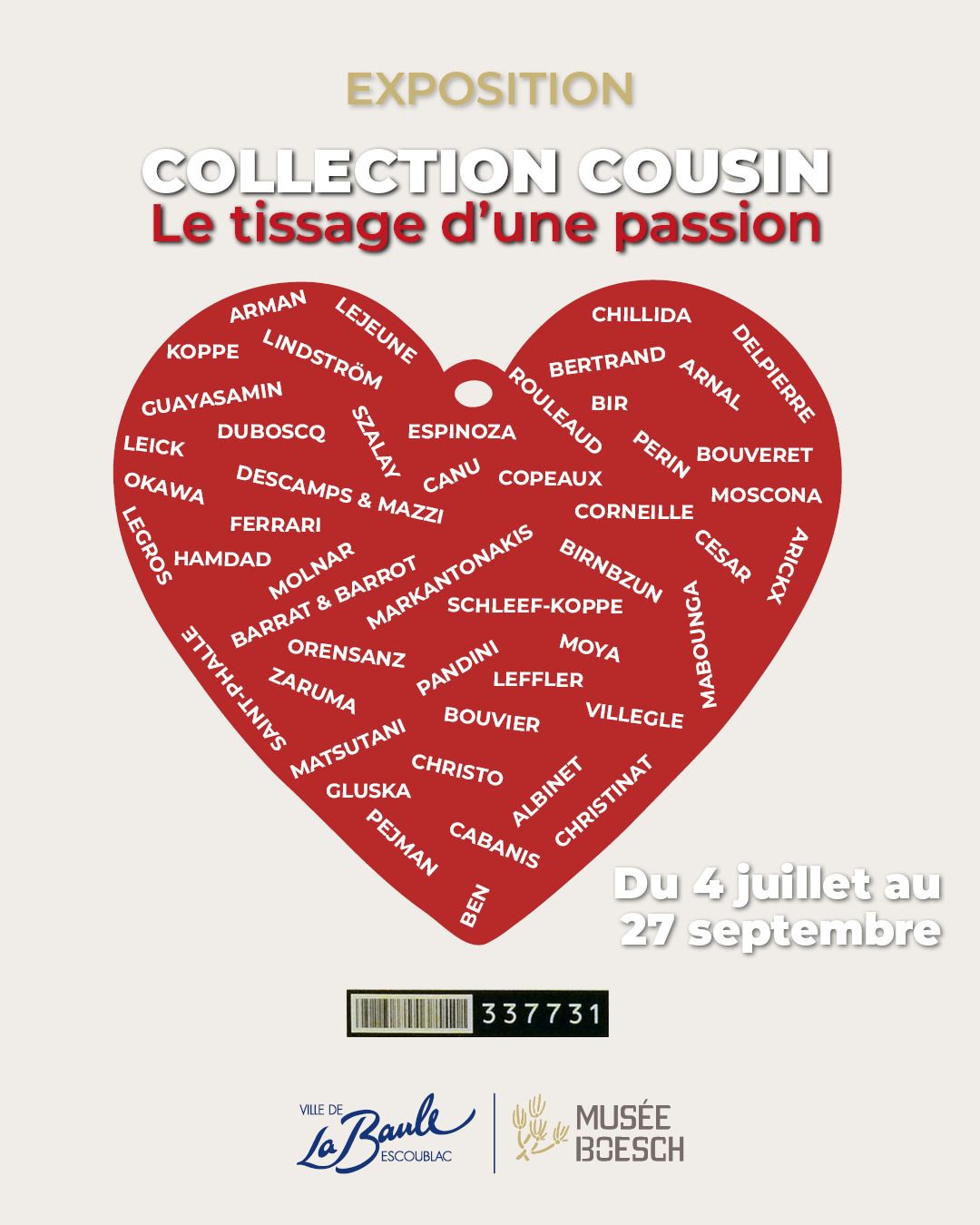 Exposition - Collection Cousin - Le tissage d'une passion