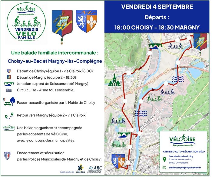 Vendredis Vélo Famille du Compiégnois - Vendredi 4 septembre 18:30 - Margny-lès-Compiègne 🚲